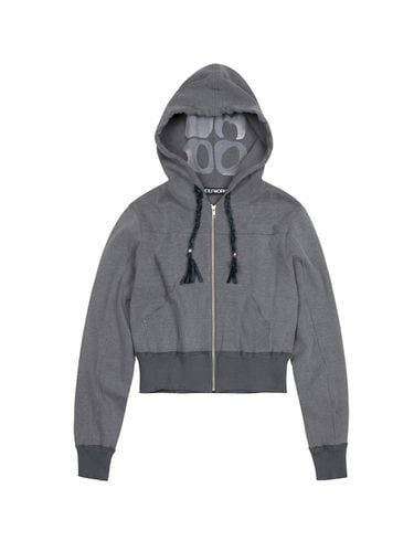 Charcoal Zip Hoodie - odlyworkshop - Modalova