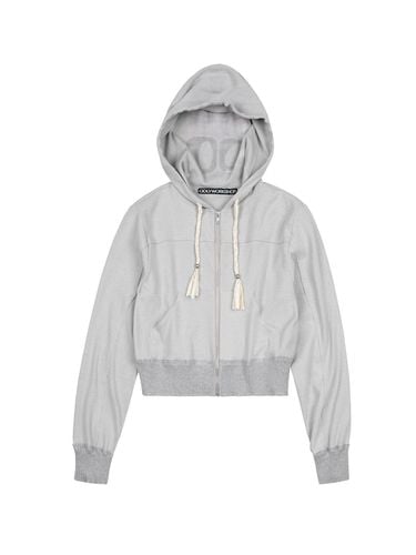 Mist Grey Zip Hoodie - odlyworkshop - Modalova