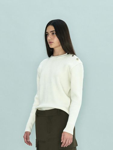 Line Sweater with Buttons_D5WAW23104WHX - LE CASHMERE - Modalova