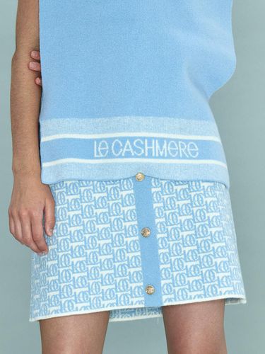 Logo Jacquard Skirt_D5KAW23001BUL - LE CASHMERE - Modalova