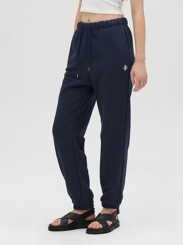 Flower Basic jogger pants Navy - LAPRESMIDI - Modalova