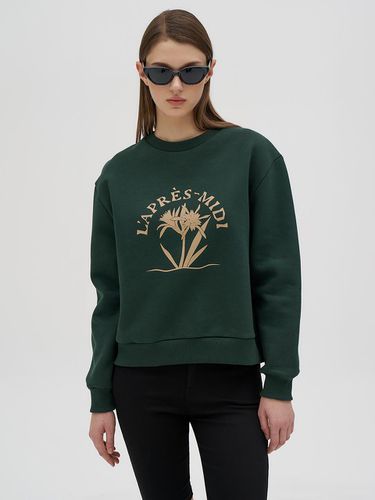 Classic Fleece Sweatshirt Deep Green - LAPRESMIDI - Modalova