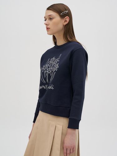 Signature Drawing Fleece Sweatshirt - LAPRESMIDI - Modalova