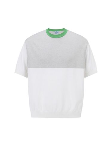 Circle Half Crew Neck Top_D6WAM24005GYL - LE CASHMERE - Modalova