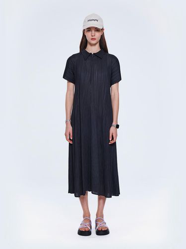 TR Open Collar Flared Long dress_AI04WNPOP06 - yoyoyoy - Modalova