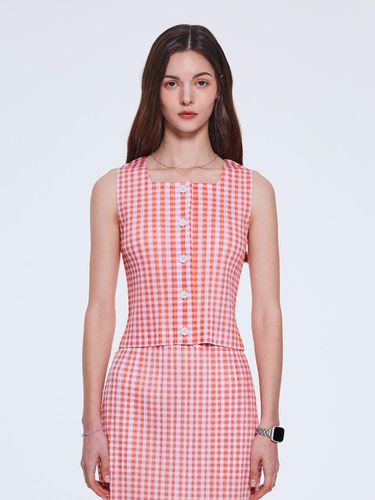 Kimum Check Square button Sleeveless_AI04WNPVT05 - yoyoyoy - Modalova