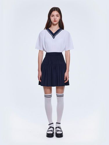 Double pleated flare skirt_AI04WNPSK03 - yoyoyoy - Modalova