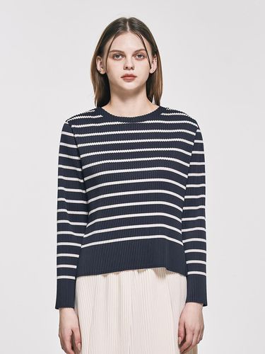 Stripe Pleated T-Shirt_AI02WNPTS03 - yoyoyoy - Modalova