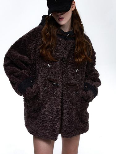 FUR & KNIT DUFFLE COAT - BROWN - RSSC - Modalova