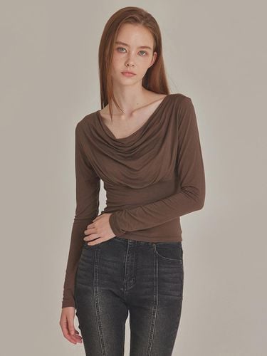 Smooth Texture Cowl Neck Slim Fit Top (T426TP111) - TOPGIRL - Modalova