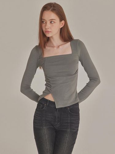 Shirred Asymmetric Square Neck Top (T426TP112) - TOPGIRL - Modalova