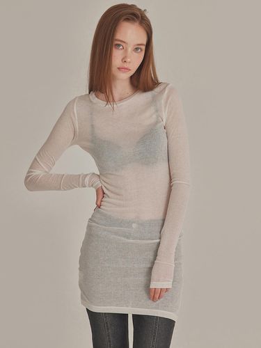 Ribbed Mini Long-Sleeve Layered Tencel-Wool Dress (T426DS500) - TOPGIRL - Modalova