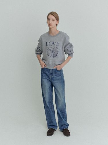 Love Grahphic Sweatshirt (Gray) - nyhavn - Modalova