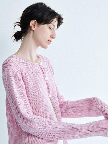 Muriel Net Kint Cardigan (Pink) - nyhavn - Modalova