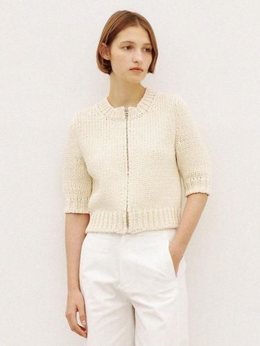 Levain Puff Sleeve Zip - up Cardigan - nyhavn - Modalova