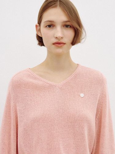 Sophie V neck Sweater (Pink) - nyhavn - Modalova