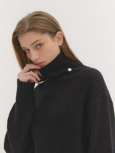 Serge Turtleneck Knit Top (Black) - nyhavn - Modalova