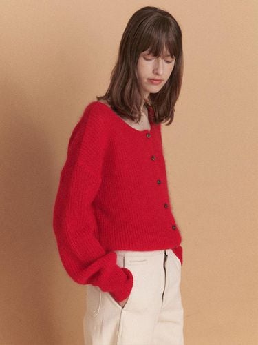 Mouse Kid Mohair Cardigan (Red) - nyhavn - Modalova