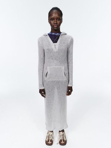 Debris Slim Knit Hoodie Dress - odlyworkshop - Modalova