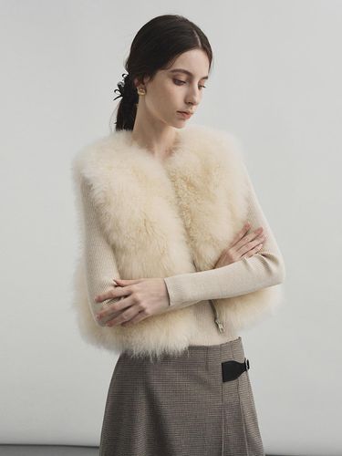 Real Cashmere Lamb's fur Vest - MONGDOL - Modalova