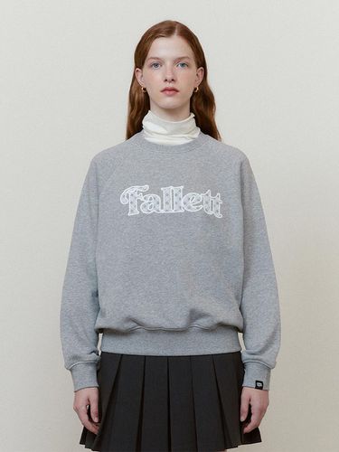 Check Story Logo Sweatshirt Gray - FALLETT - Modalova