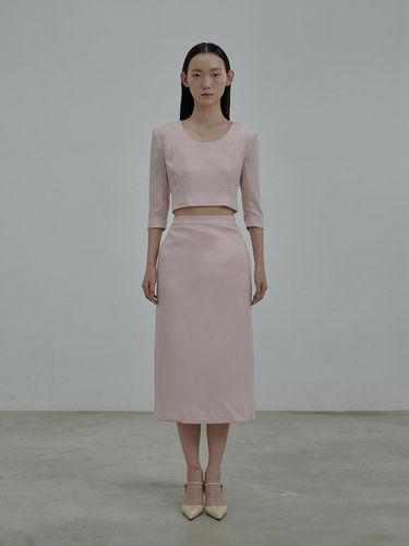 Hourglass long skirt - Dusty Pink - MAUSOLEUM - Modalova