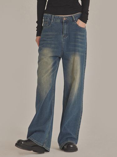 Buckle Back Wide-Leg Cotton Jeans (T423DE400) - TOPGIRL - Modalova