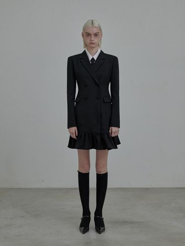 Jenn flare suit jacket dress - Black - MAUSOLEUM - Modalova