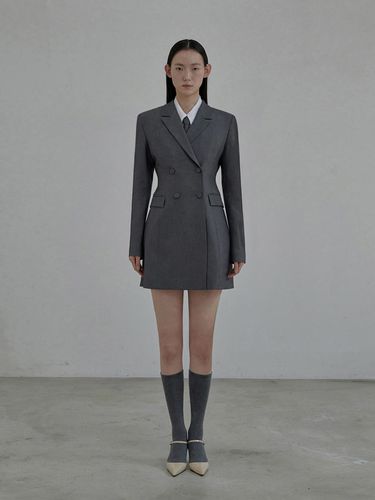 Jenn suit jacket dress - Grey - MAUSOLEUM - Modalova