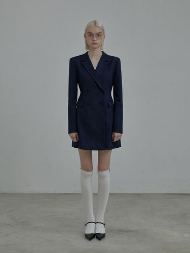 Jenn suit jacket dress - Navy - MAUSOLEUM - Modalova