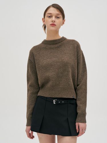 Wool Round Neck Knit Coco Brown - LAPRESMIDI - Modalova