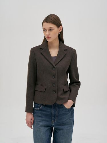 Classic Wool Single Jacket Brown - LAPRESMIDI - Modalova