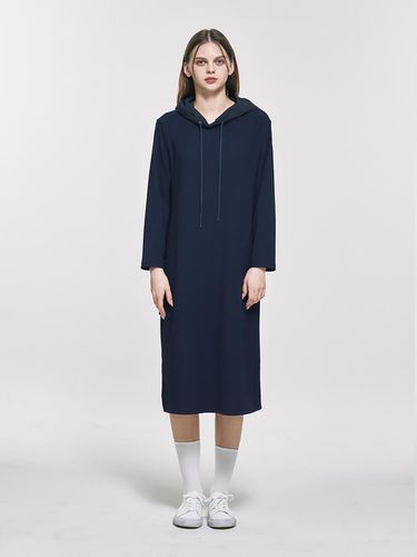 Woven Color Pleats Hooded dress_AI02WNPOP08 - yoyoyoy - Modalova