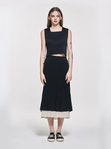 Contrast Mermaid Pleats Skirt_AI02WNPSK04 - yoyoyoy - Modalova