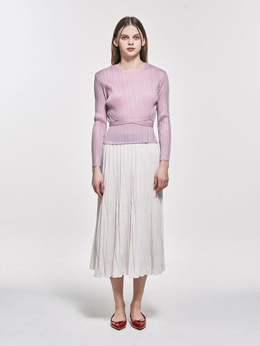 Pleated long skirt_AI02WQPSK01 - yoyoyoy - Modalova