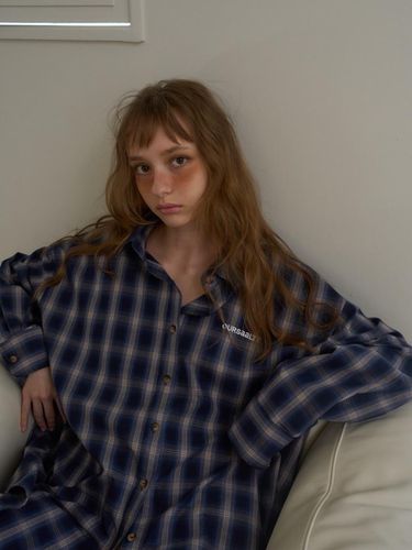 Grand - pa Check Shirt / Navy - oursaalty - Modalova