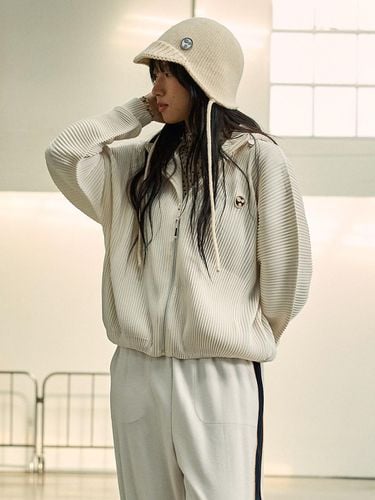 Zip-Up Hooded Jumper beige_AI08WNPJP02IV - yoyoyoy - Modalova