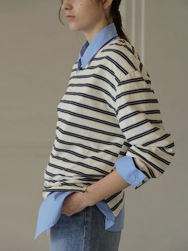 Oversized fit striped t-shirt - KELLY DONAHUE - Modalova