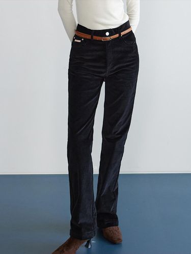 CORDUROY BOOTCUT PANTS BLACK - michikolondon - Modalova