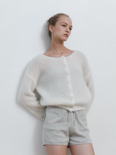 Mouse Kid Mohair Cardigan (Ivory) - nyhavn - Modalova