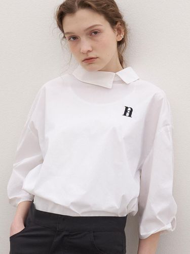 Sleeve Twist Shirt [White] - Et demain - Modalova