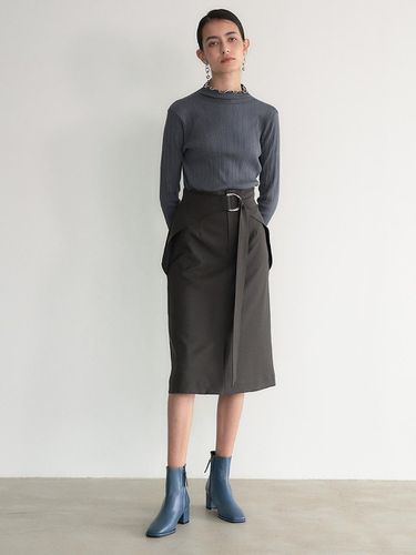 D Belted Midi Wrap Skirt () - Et demain - Modalova