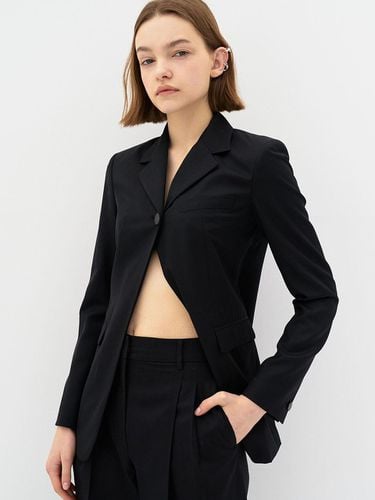 P Wool Silk Single Blazer - Black - Et demain - Modalova