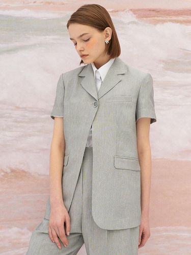 S Bio Linen - blend Check Jacket - Et demain - Modalova