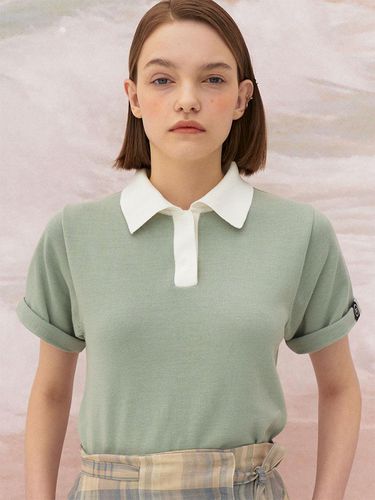 S Organic - cotton Knit top - Green - Et demain - Modalova