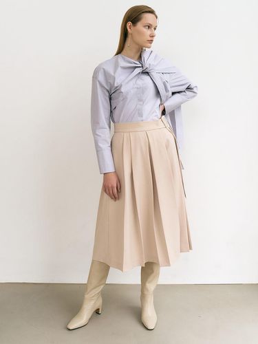 A Asymmetric tucked belt flare skirt ( - Et demain - Modalova