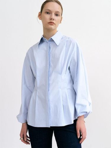 A Tuck detailed cotton blend twist shirt (Light B - Et demain - Modalova