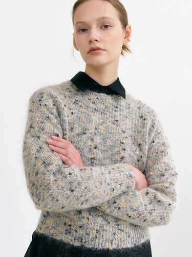 W Wool round - neck cropped knit sweater () - Et demain - Modalova