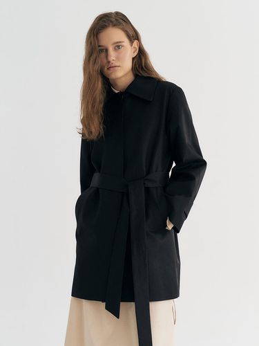 Classic Half Trench Coat (Black) - Et demain - Modalova