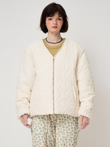 HEART REVERSIBLE JACKET, BEIGE - FUNFROMFUN - Modalova